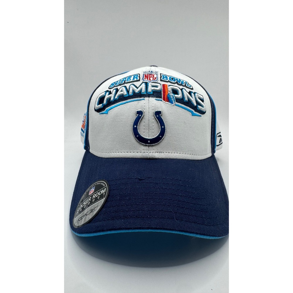 Reebok Indianapolis Colts Super Bowl XLI Champions Hat NFL Locker Room Cap 2007